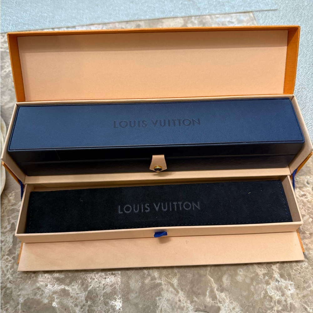 Louis Vuitton Navy Storage Box and pouch